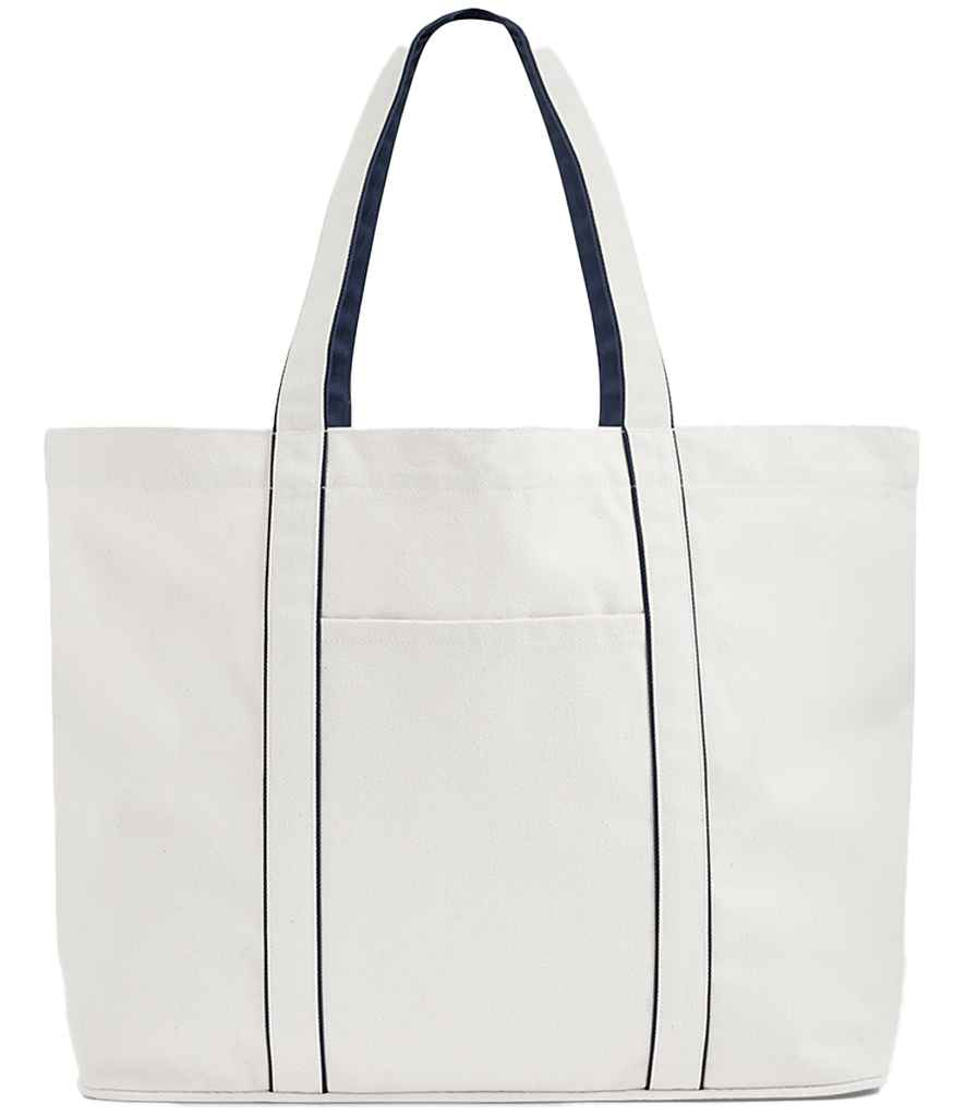 Westford Mill Courtside Large Tote Bag in Soft White/French Navy