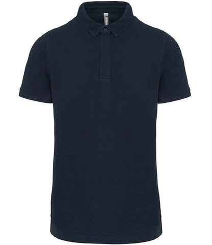 WK Designed to Work Stud Piqué Polo Shirt in Navy