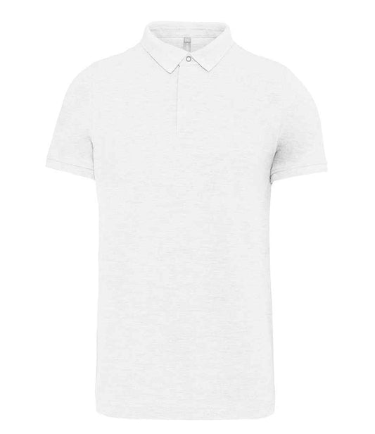 WK Designed to Work Stud Piqué Polo Shirt in White
