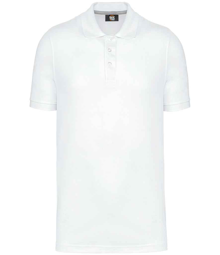 WK Designed to Work Anti-Bacterial Piqué Polo Shirt in White