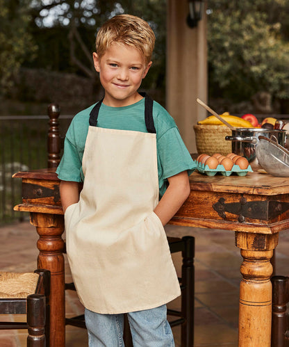Westford Mill Fairtrade cotton junior craft apron Natural