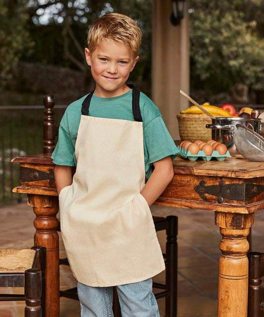 Westford Mill Fairtrade cotton junior craft apron Natural