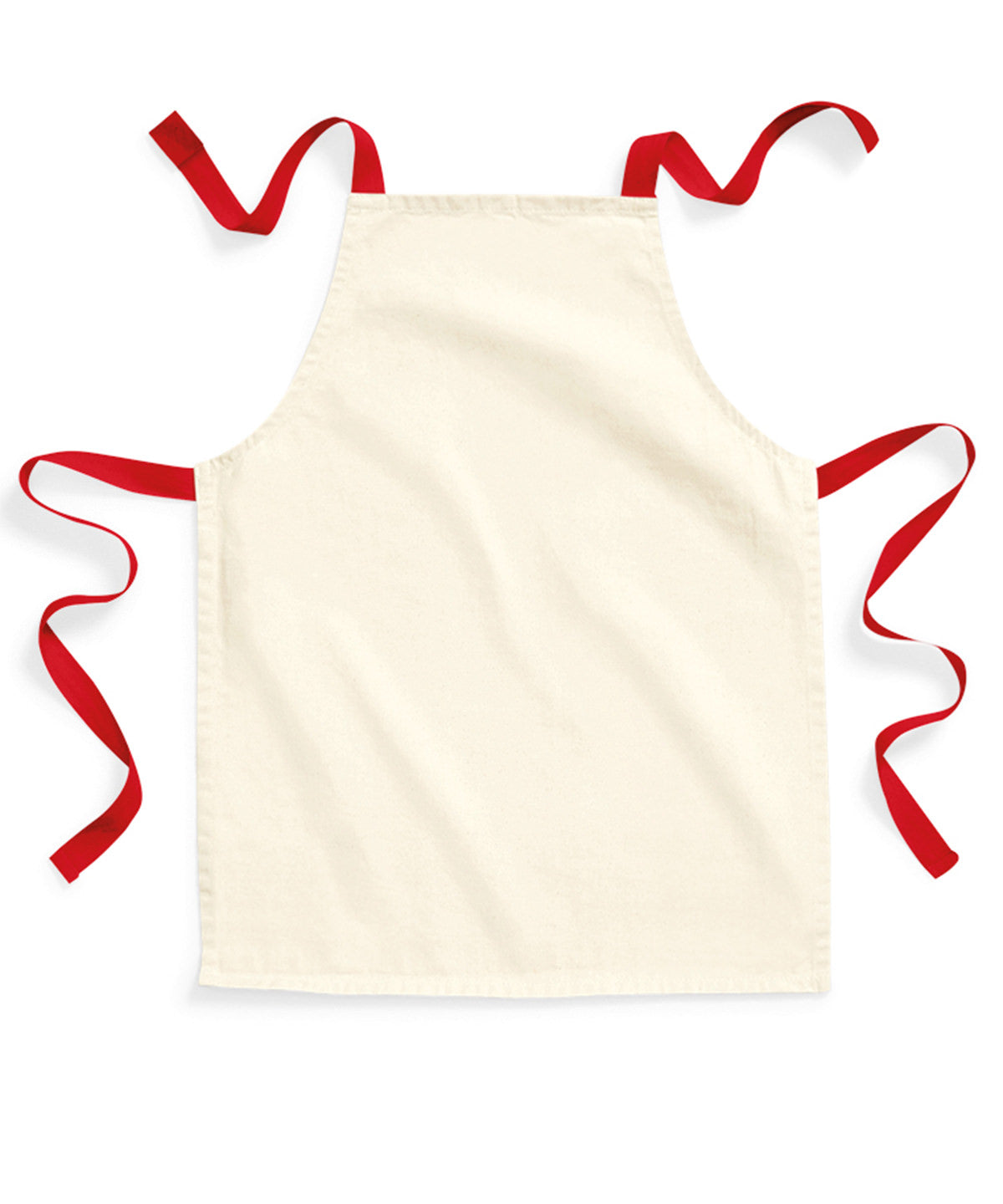 Westford Mill Fairtrade cotton junior craft apron Natural/Classic Red