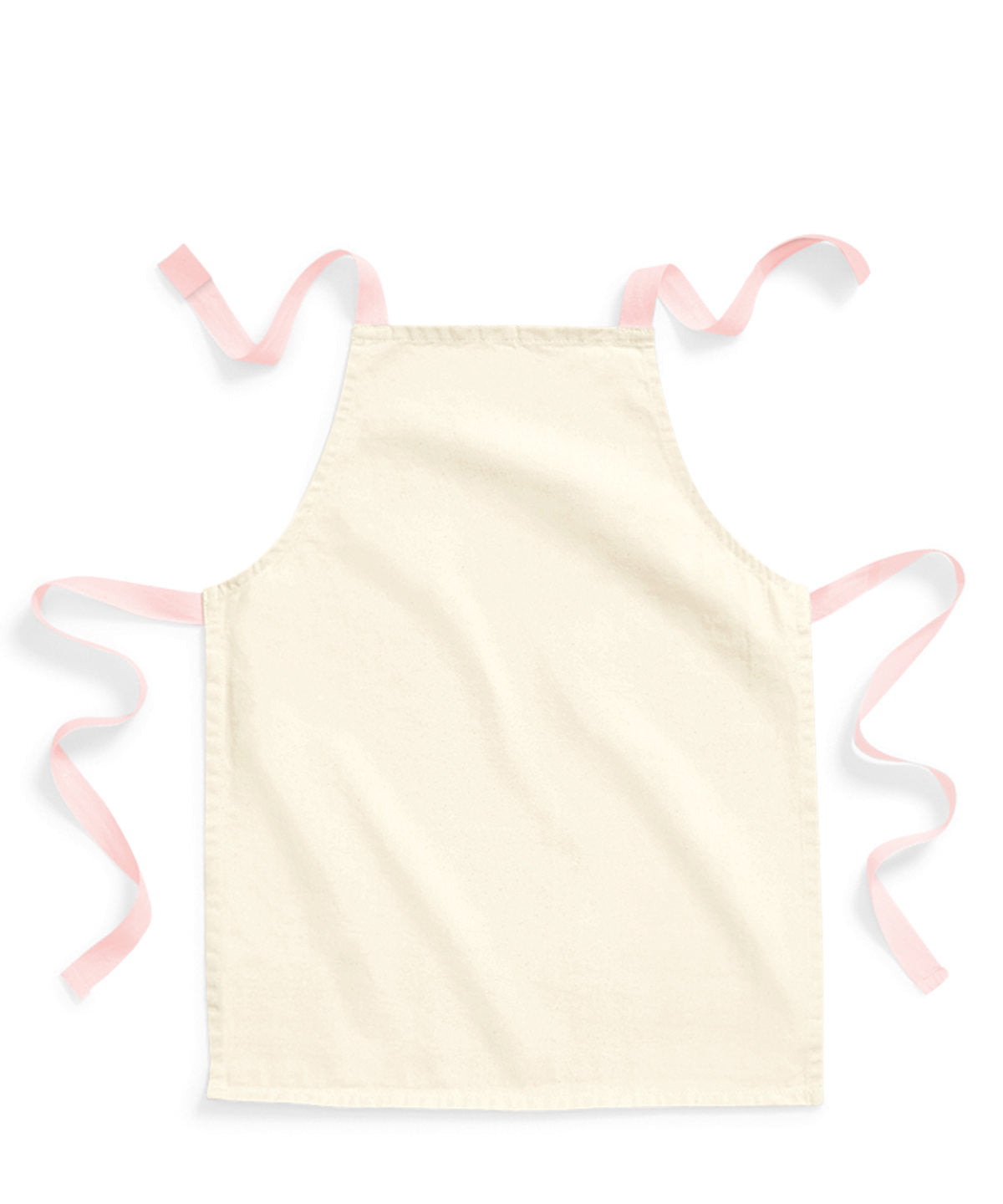 Westford Mill Fairtrade cotton junior craft apron Natural/Pastel Pink