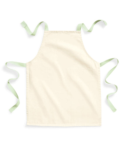 Westford Mill Fairtrade cotton junior craft apron Natural/Pistachio