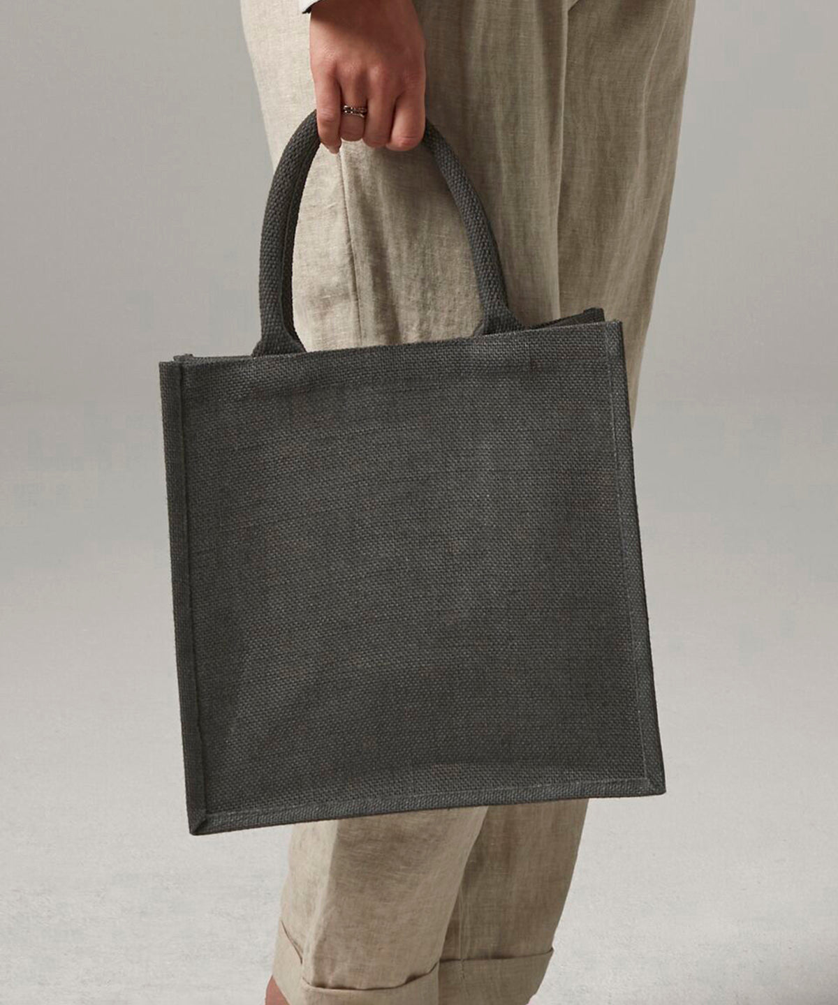 Westford Mill Jute midi tote Black/Black