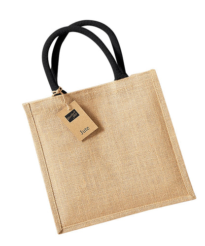 Westford Mill Jute midi tote Natural/Black