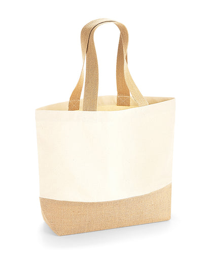 Westford Mill Jute base canvas tote Natural