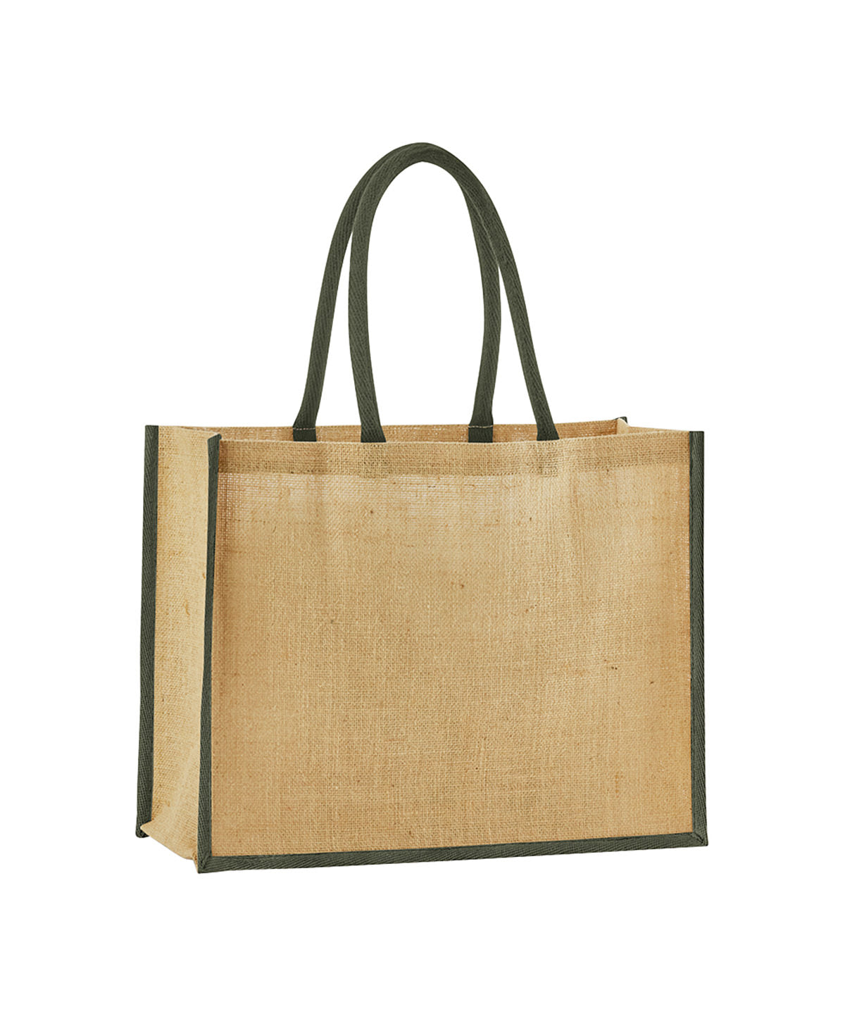 Westford Mill Natural starched jute classic shopper Natural/Olive Green