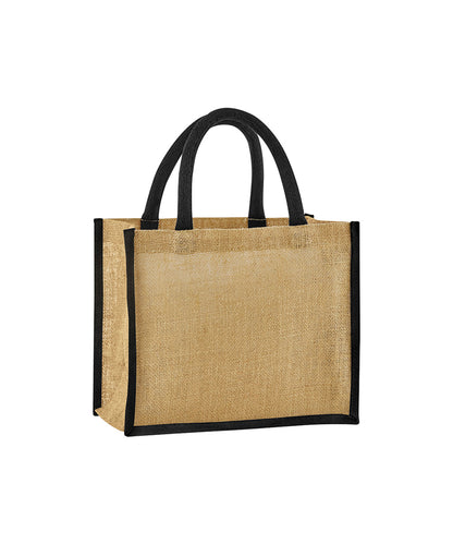 Westford Mill Natural starched jute midi tote Natural/Black