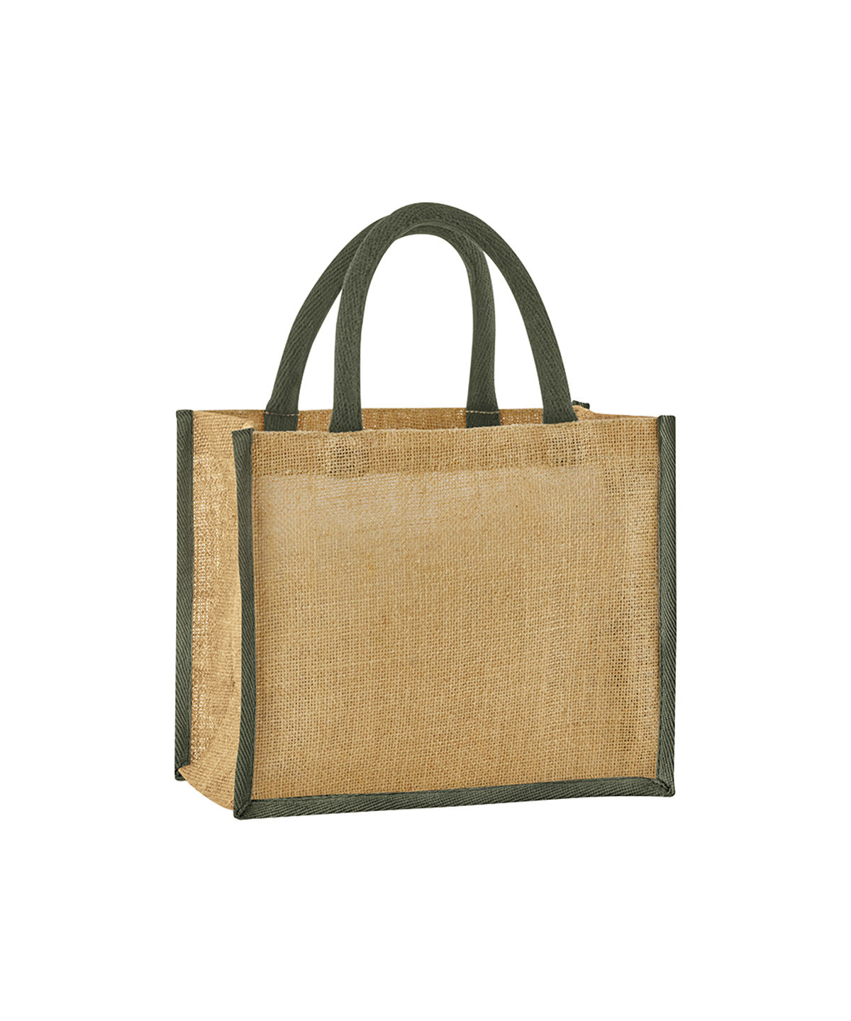 Westford Mill Natural starched jute midi tote Natural/Olive Green