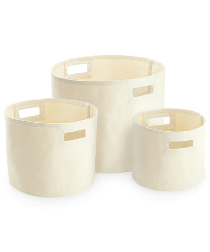 Westford Mill Canvas storage tubs Natural