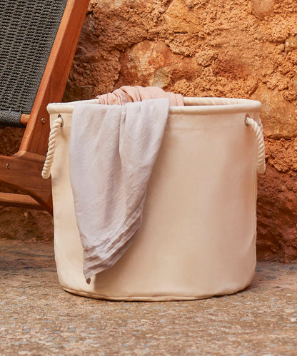 Westford Mill Heavy canvas storage trug Natural