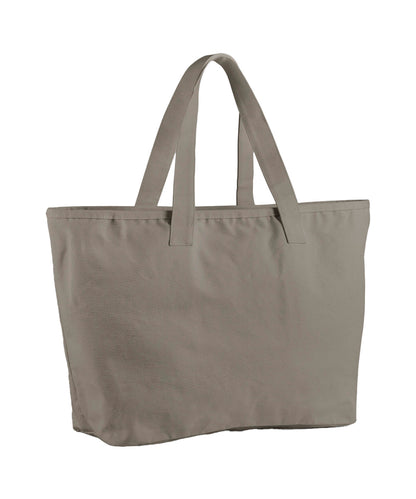 Westford Mill Oversized heavy duty canvas tote bag Mushroom