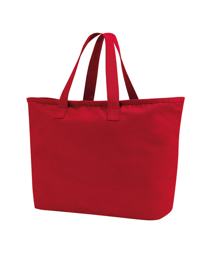 Westford Mill Oversized heavy duty canvas tote bag Scarlet Red