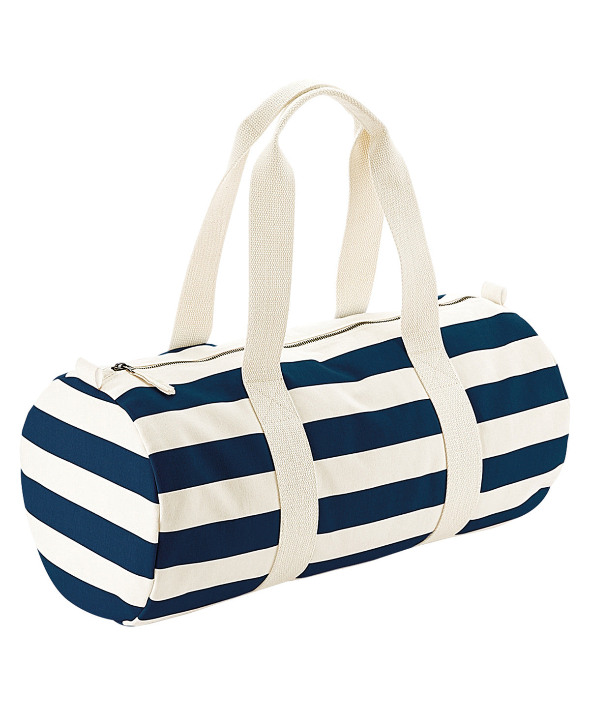 Westford Mill Nautical barrel bag Natural/Navy