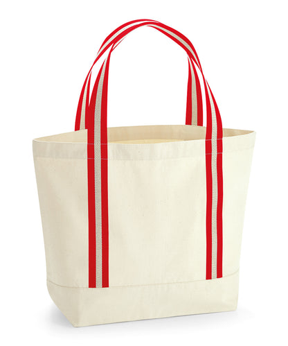 Westford Mill EarthAware® organic boat bag Natural/Classic Red