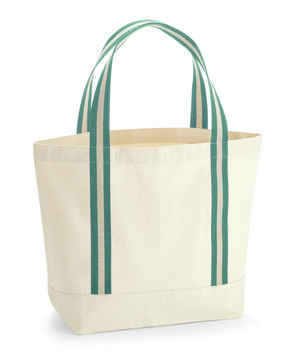 Westford Mill EarthAware® organic boat bag Natural/Sage Green
