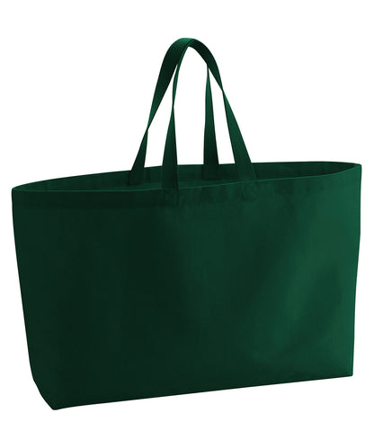 Westford Mill Oversized canvas tote bag Bottle Green