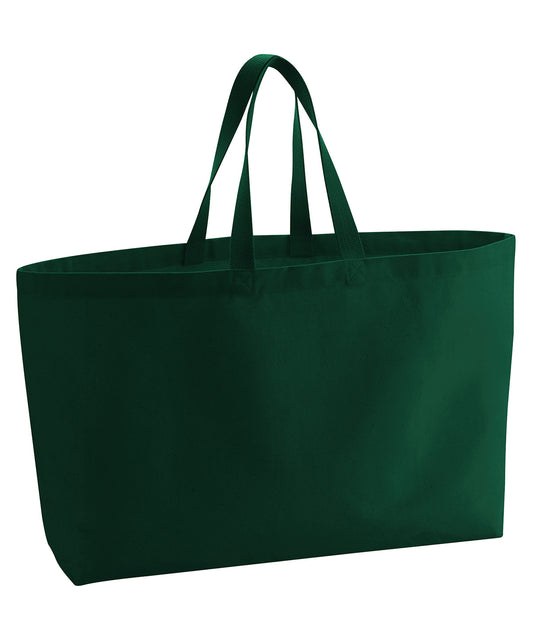 Westford Mill Oversized canvas tote bag Bottle Green