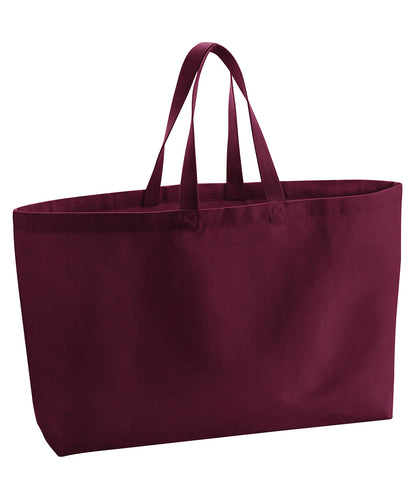 Westford Mill Oversized canvas tote bag Burgundy