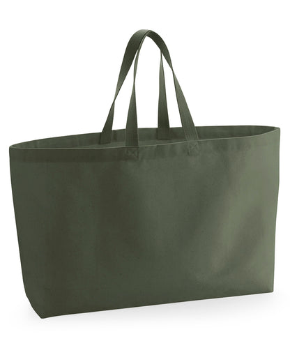 Westford Mill Oversized canvas tote bag Olive Green