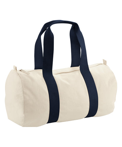 Westford Mill EarthAware® organic barrel bag Natural/French Navy