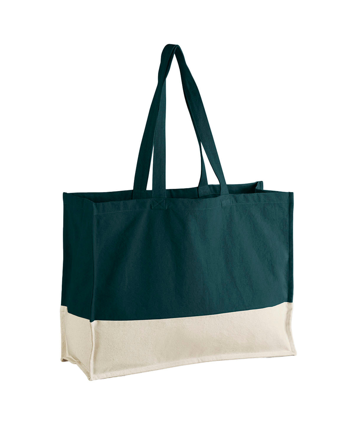 Westford Mill EarthAware® organic contrast shopper Dark Marine/Natural