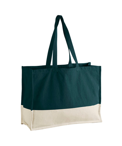 Westford Mill EarthAware® organic contrast shopper Dark Marine/Natural