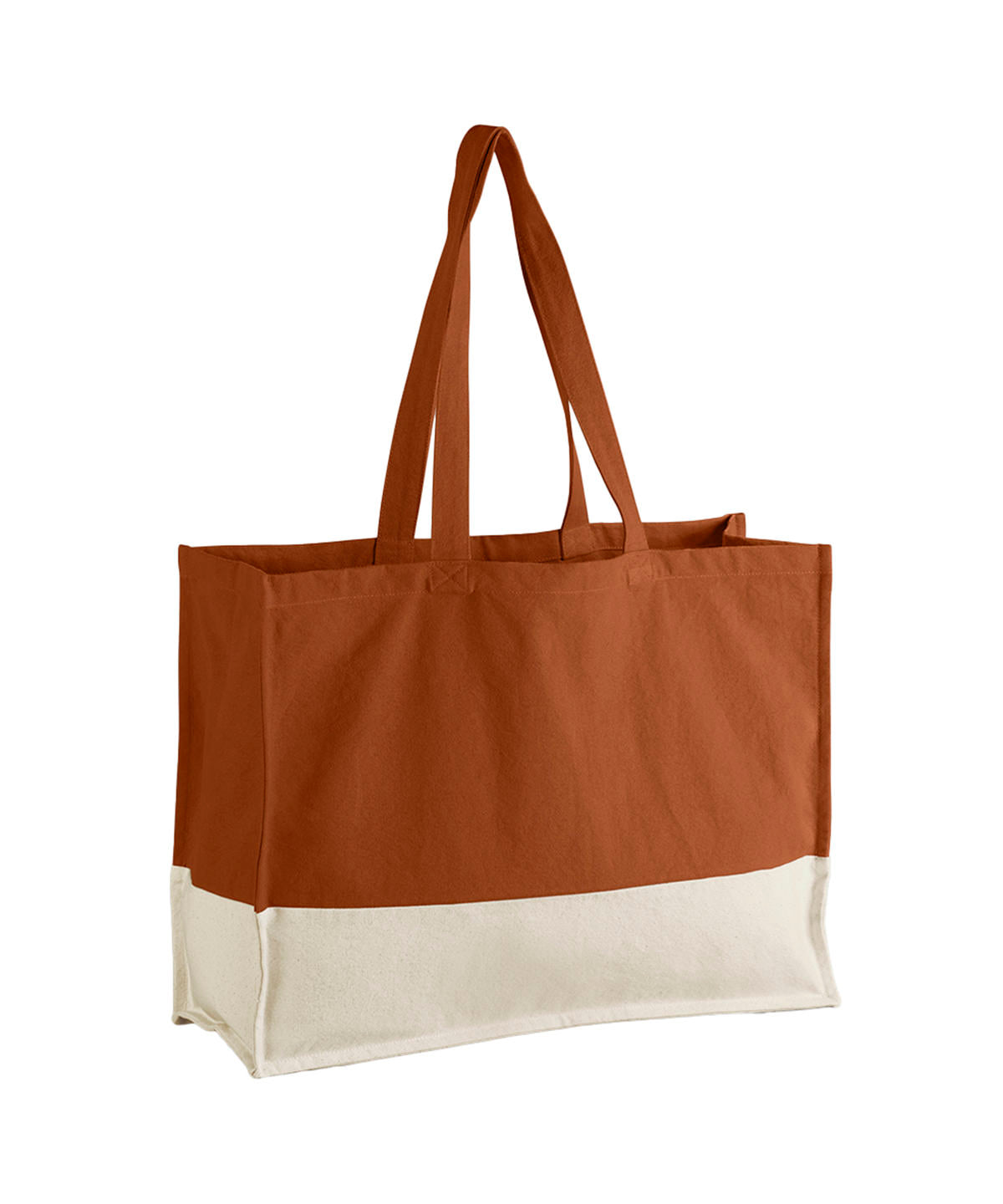 Westford Mill EarthAware® organic contrast shopper Pumpkin/Natural