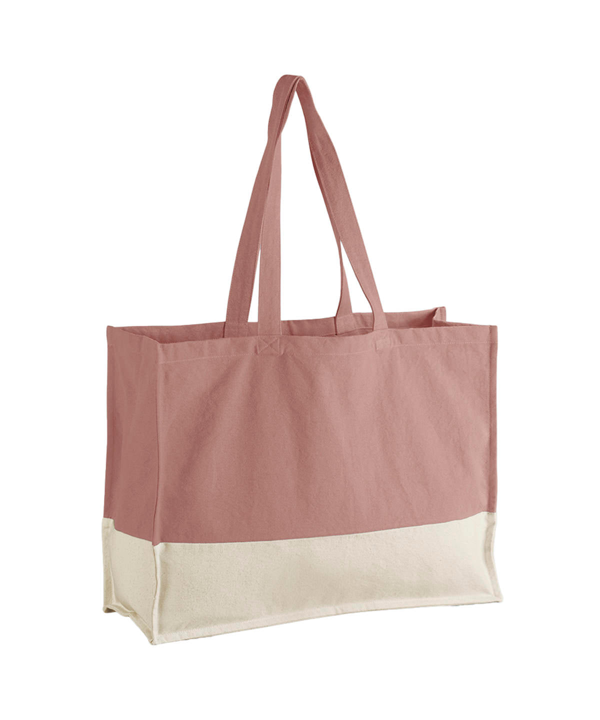 Westford Mill EarthAware® organic contrast shopper Rose/Natural
