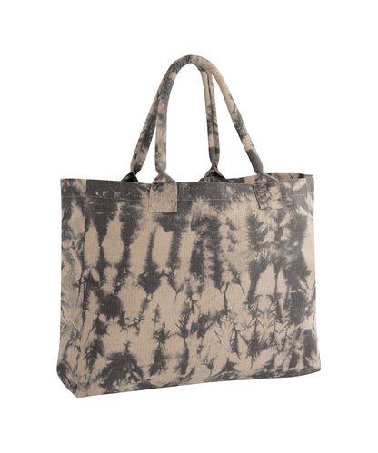 Westford Mill Tie-dye canvas tote bag Sand Black Tie-Dye