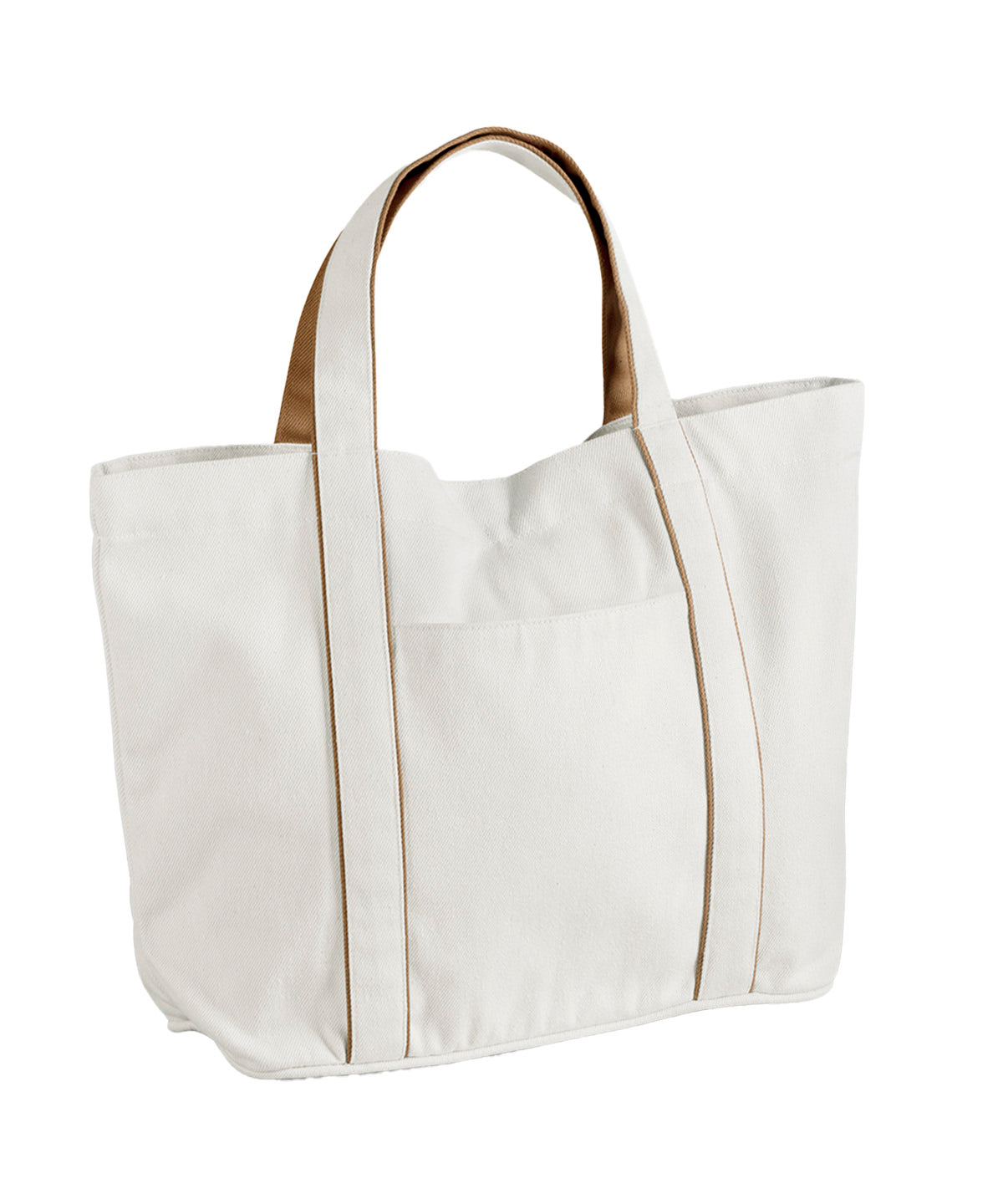 Westford Mill Courtside medium tote Soft White/Caramel