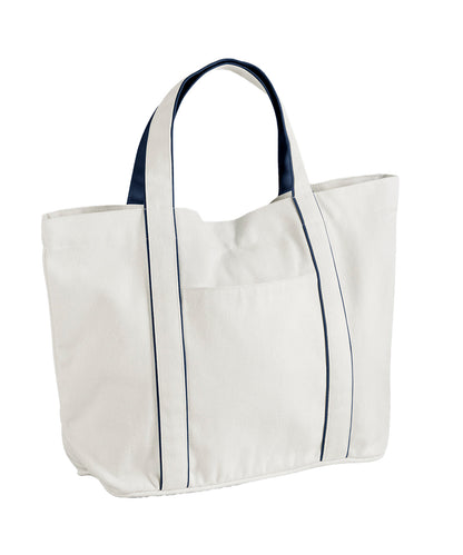 Westford Mill Courtside medium tote Soft White/French Navy