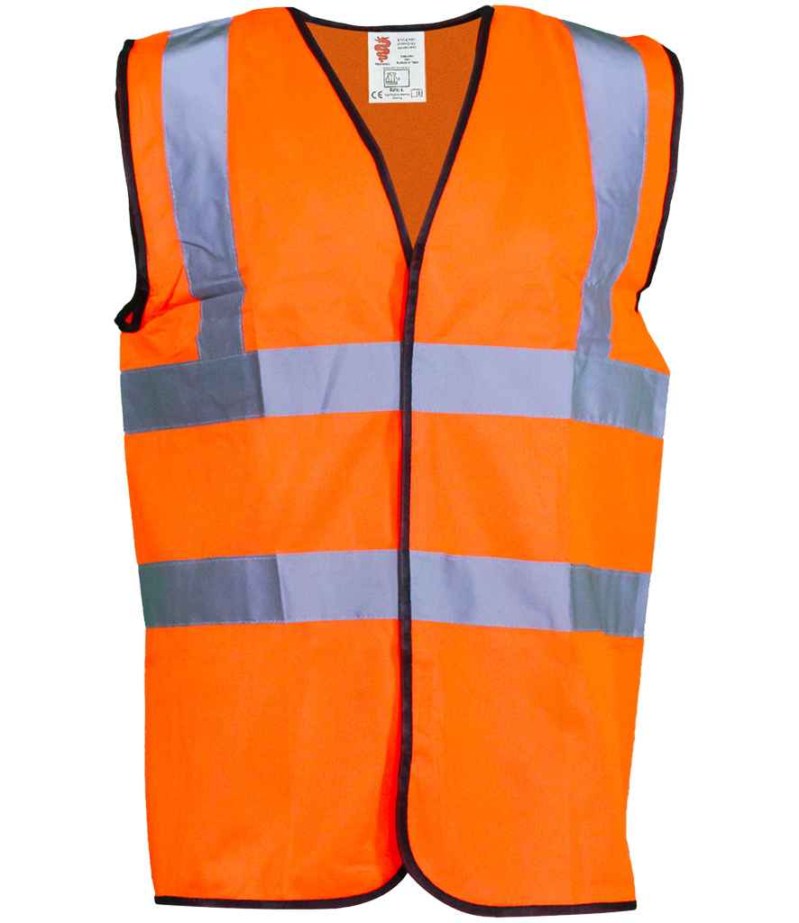Warrior Hi-Vis Waistcoat in Fluorescent Orange