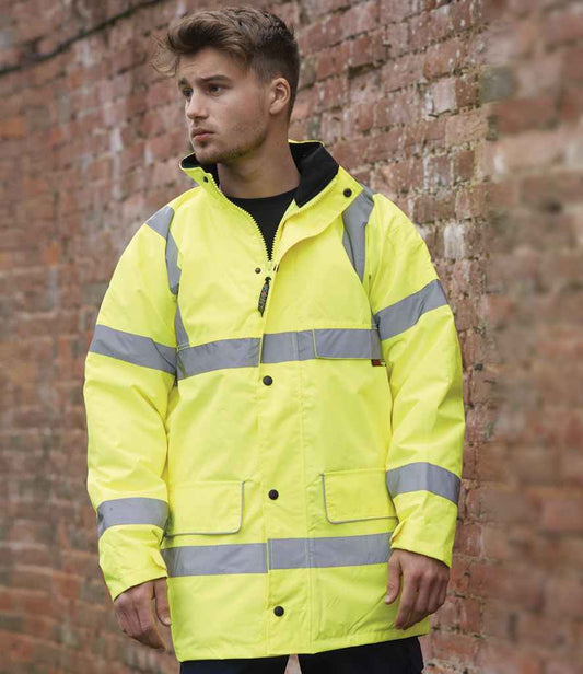 Warrior Hi-Vis Traffic Jacket - Fluorescent Yellow