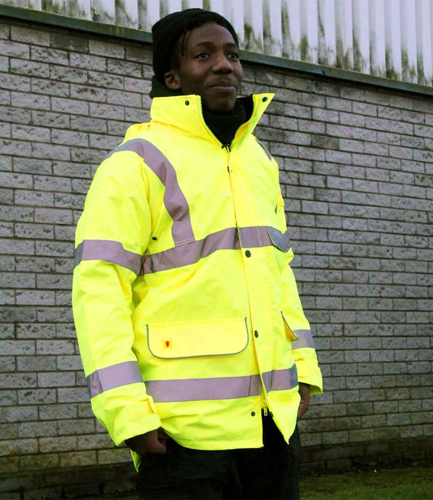 Warrior Hi-Vis Traffic Jacket - model image