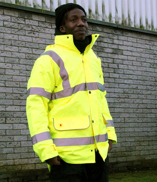 Warrior Hi-Vis Traffic Jacket - model image