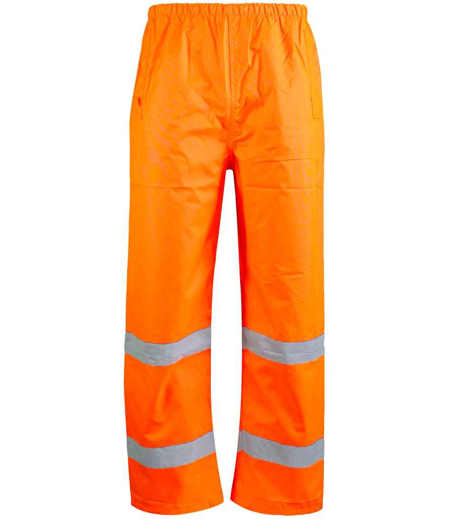 Warrior Hi-Vis Overtrousers in Fluorescent Orange