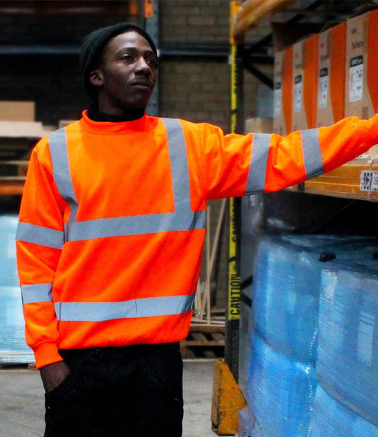 Warrior Hi-Vis Sweatshirt - Fluorescent Orange