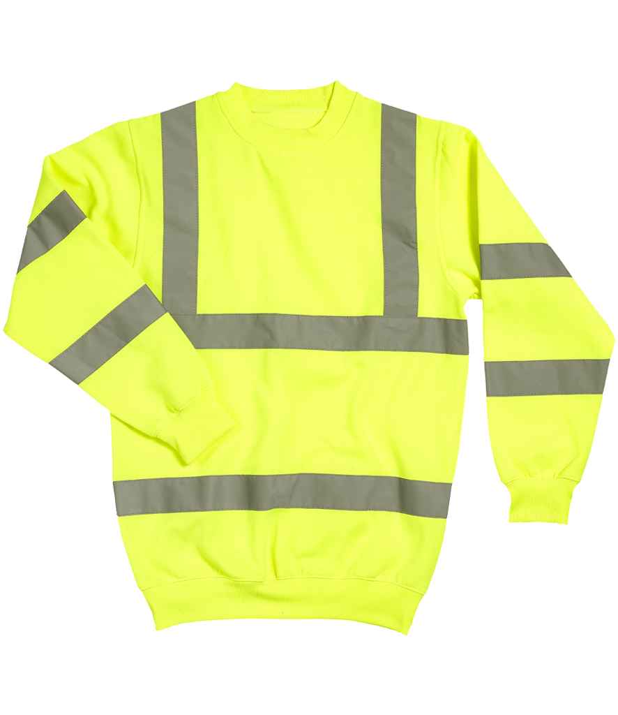 Warrior Hi-Vis Sweatshirt in Fluorescent Yellow