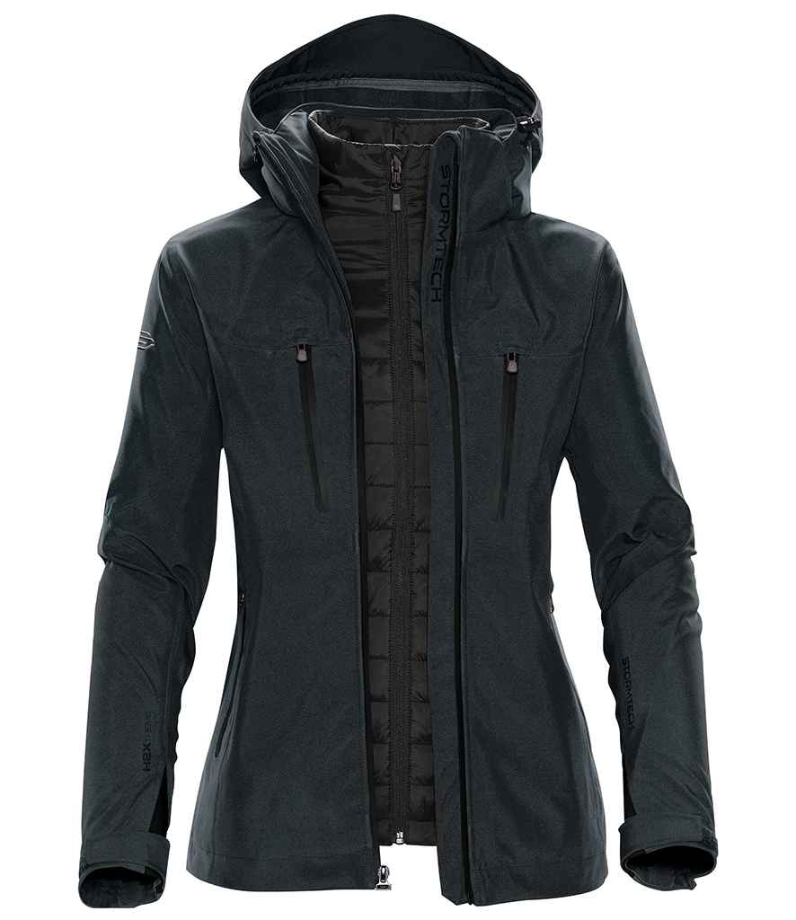 Stormtech Ladies Matrix System 3-in-1 Jacket in Charcoal Twill/Black