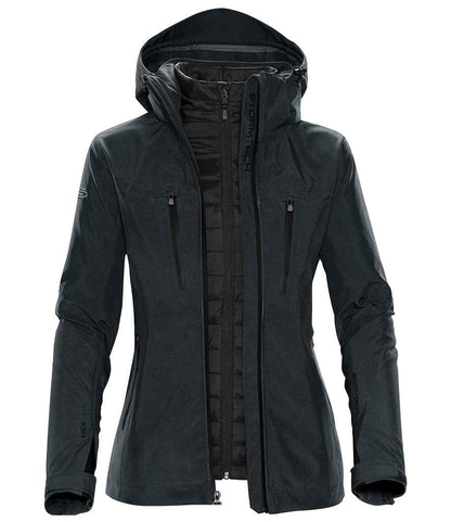 Stormtech Ladies Matrix System 3-in-1 Jacket in Charcoal Twill/Black
