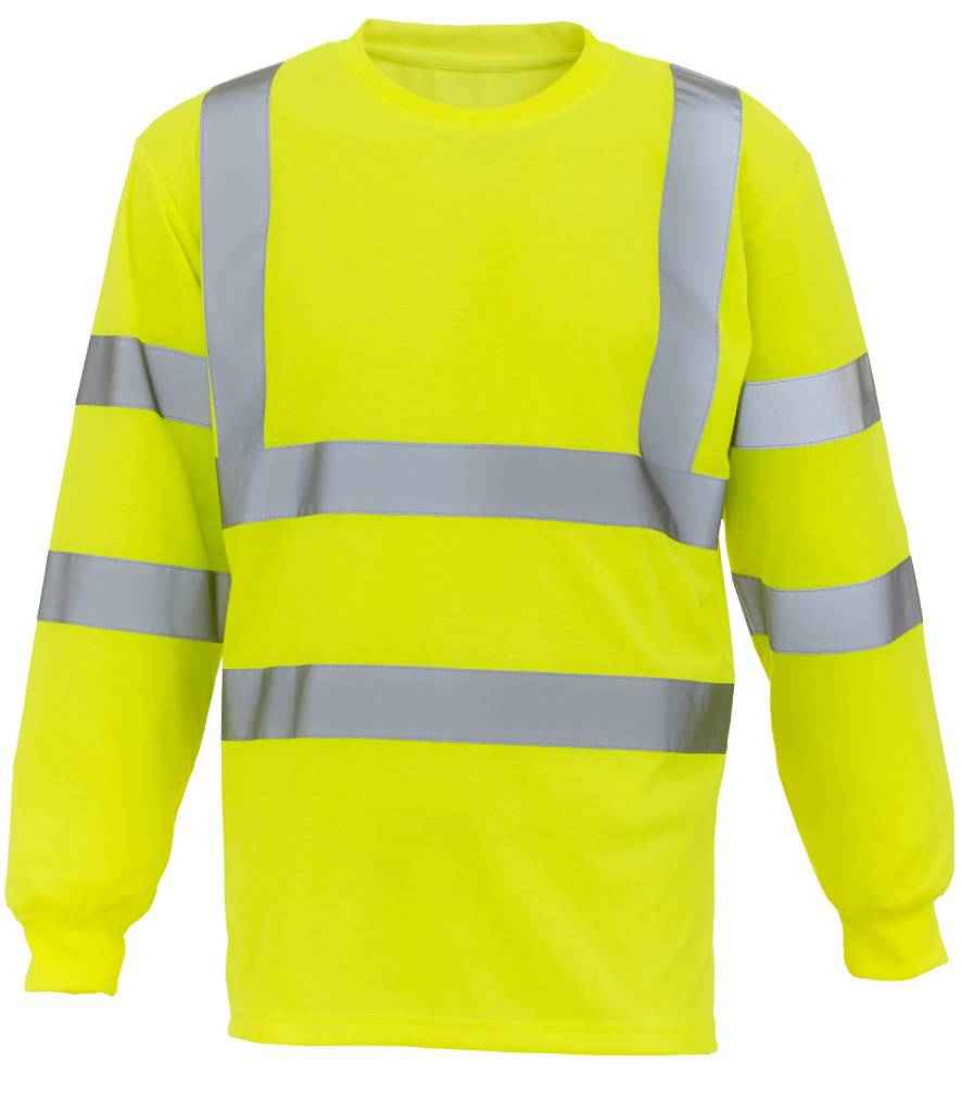 Yoko Hi-Vis Long Sleeve T-Shirt in Yellow