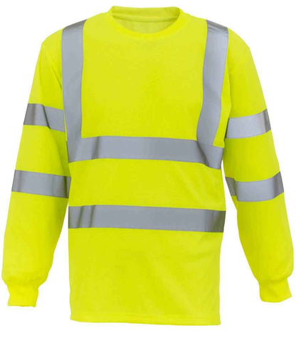 Yoko Hi-Vis Long Sleeve T-Shirt in Yellow