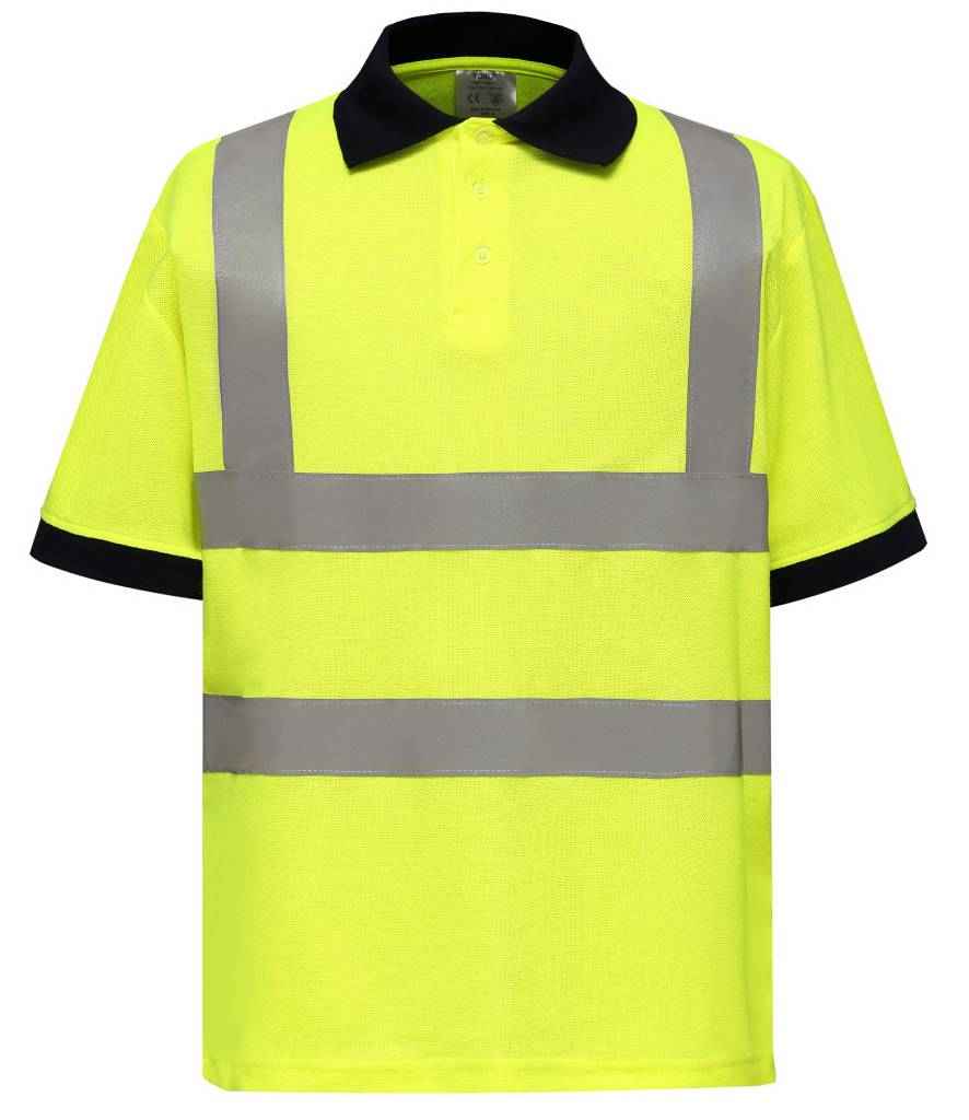 Yoko Hi-Vis Polo Shirt in Yellow