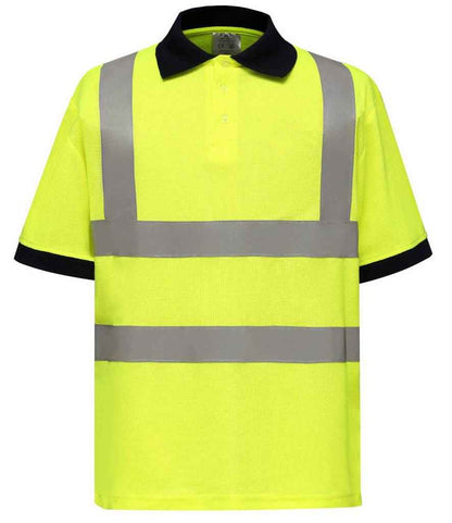 Yoko Hi-Vis Polo Shirt in Yellow