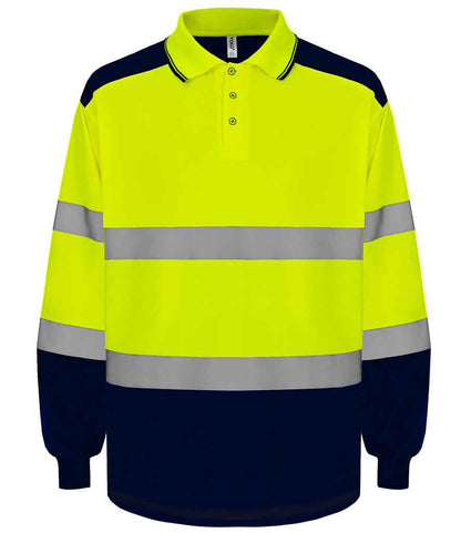 Yoko Two Tone Long Sleeve Polo Shirt