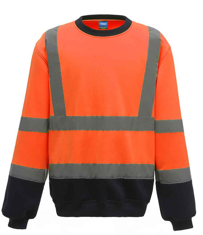 Yoko Hi-Vis Sweatshirt in Orange/Navy