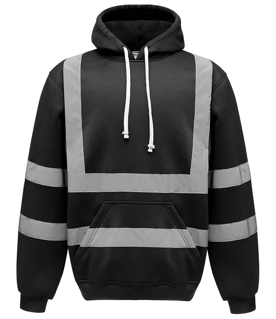 Yoko Hi-Vis Pull Over Hoodie in Black